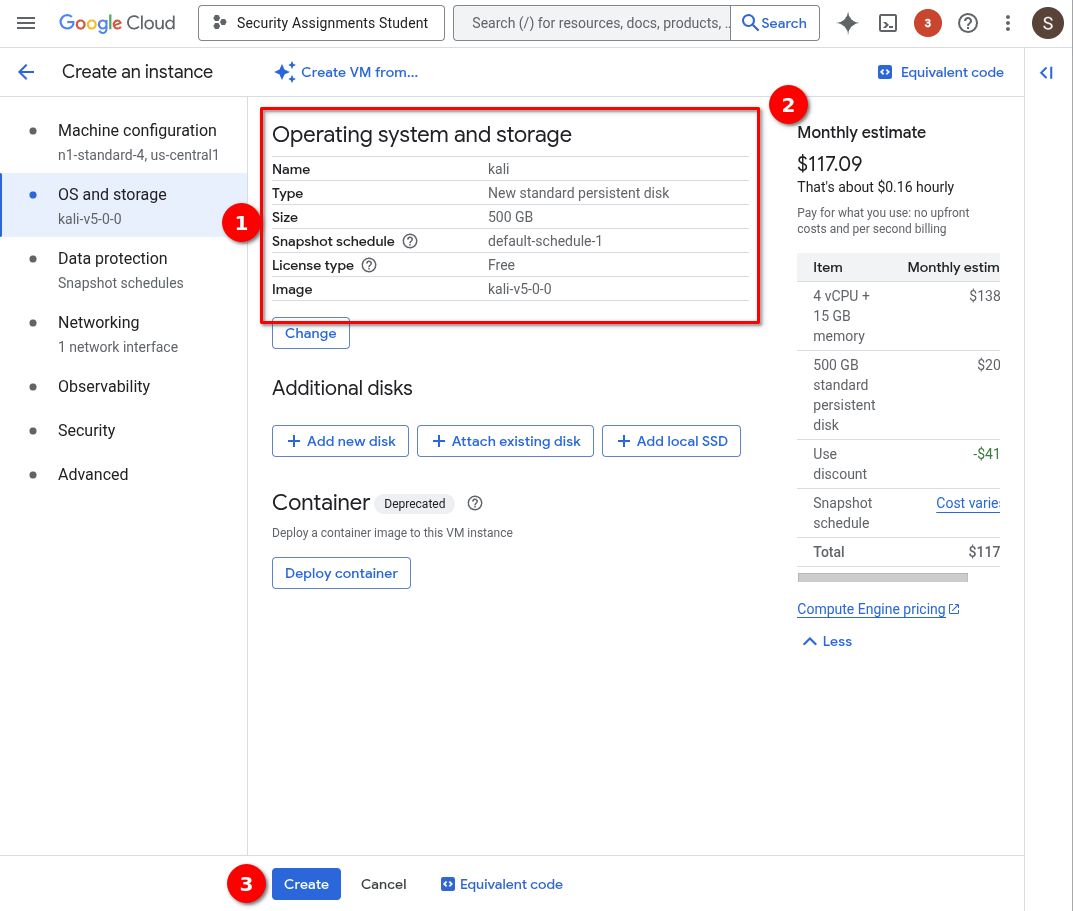intro to gcp/boot disk create
