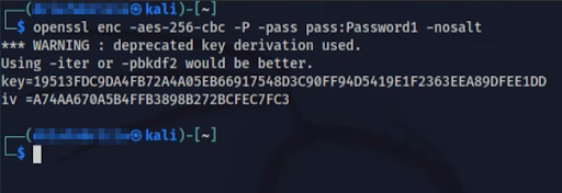 openssl generate key and iv